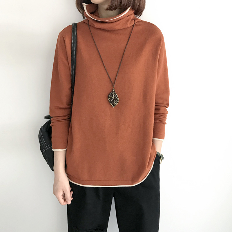 Title 19, Loose Turtleneck Womens Thin And Thin Bottomin...