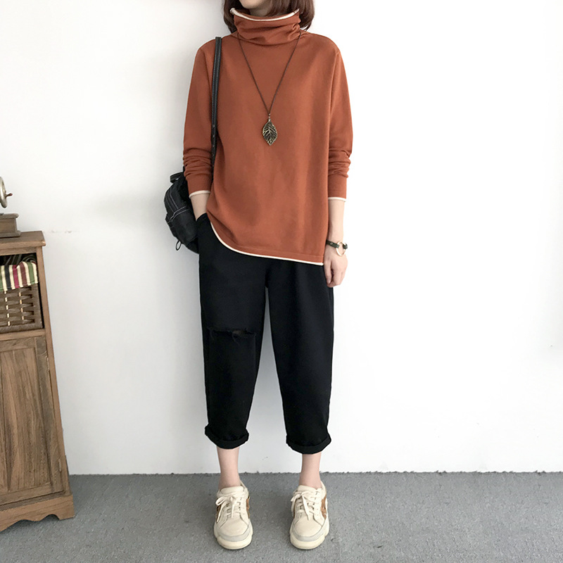 Title 22, Loose Turtleneck Womens Thin And Thin Bottomin...