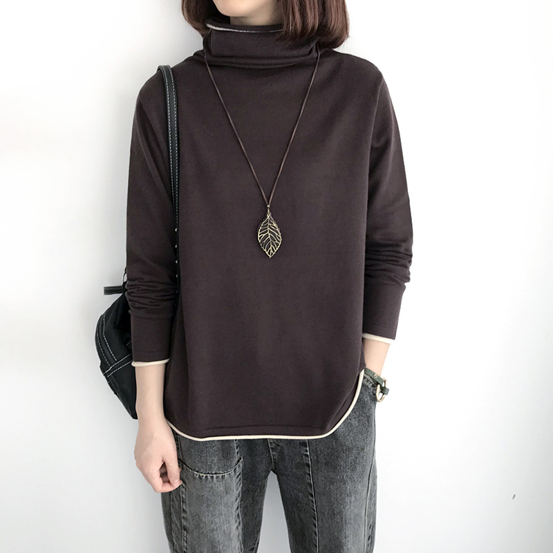 Title 27, Loose Turtleneck Womens Thin And Thin Bottomin...