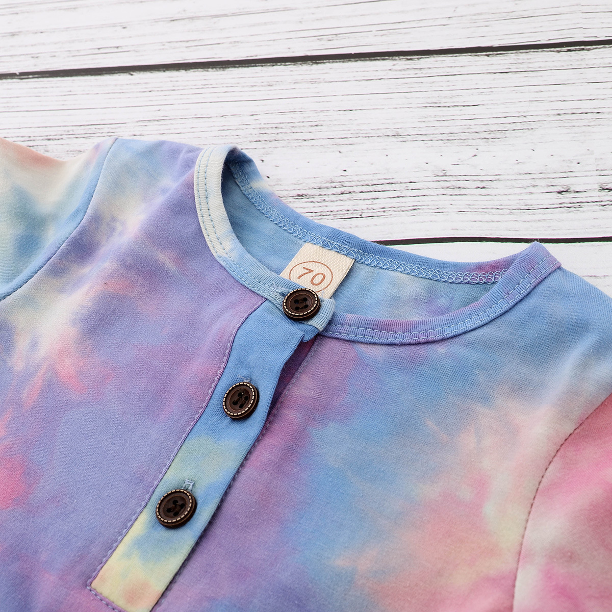 Title 5, Langärmliger Tie-Dye-Romper für Damen. Bequem u...