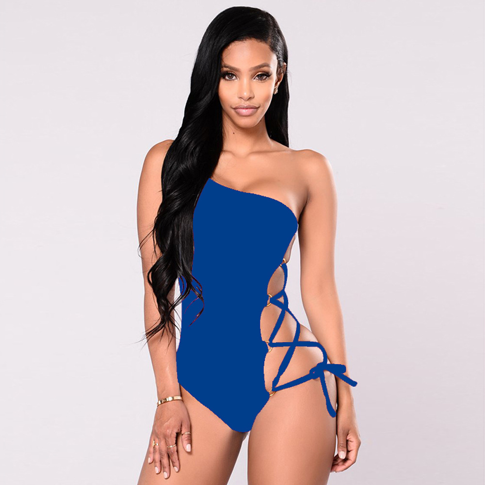 Title 11, Sexy one-shoulder bikini swimsuit with hoop cro...