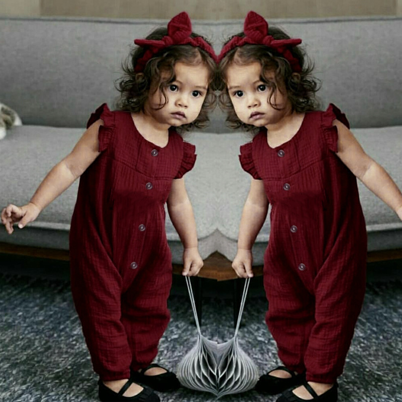 Title 1, Summer Girls New Style Jumpsuit with Flying Sl...