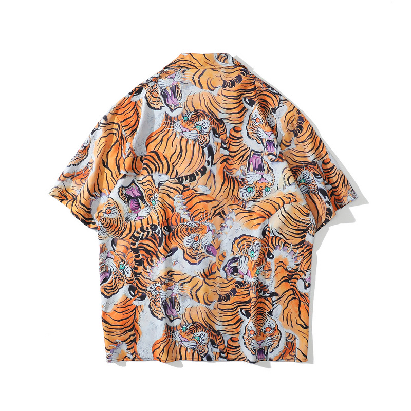 Title 2, Tiger Print Hip-Hop Short-Sleeved High Street B...