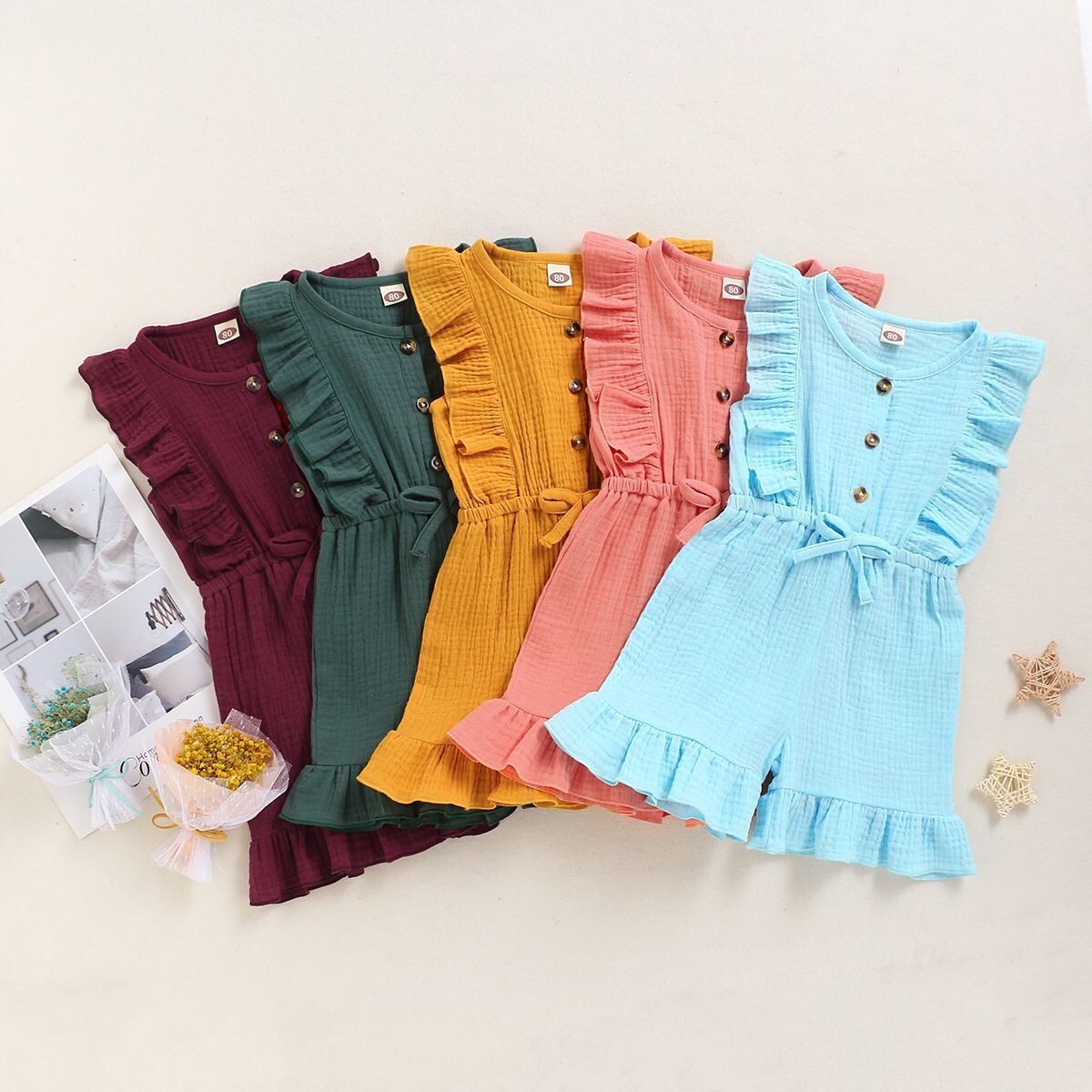 Title 1, New Style Baby Sleeveless Solid Color Jumpsuit ...