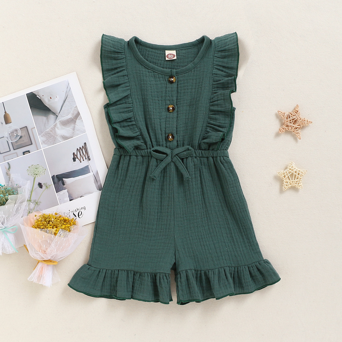 Title 2, New Style Baby Sleeveless Solid Color Jumpsuit ...