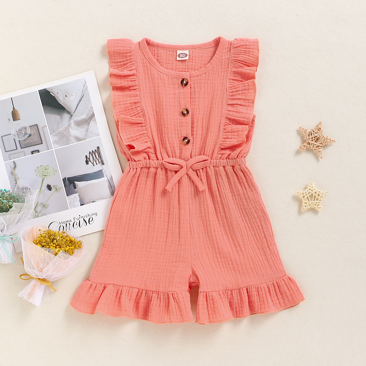 Title 10, New Style Baby Sleeveless Solid Color Jumpsuit ...