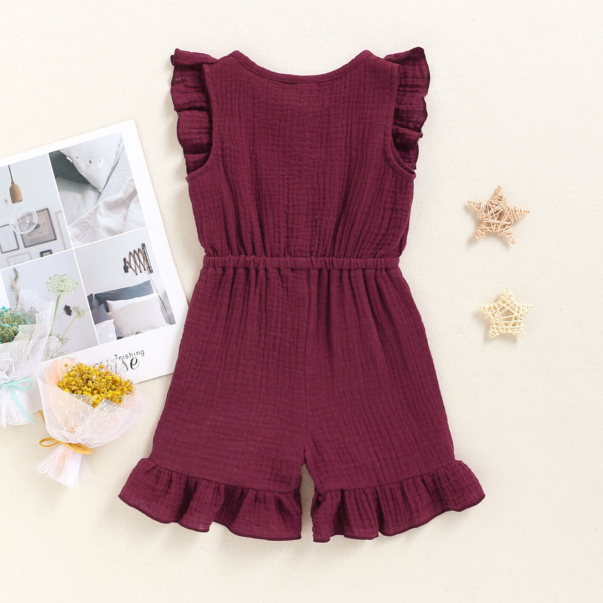 Title 22, New Style Baby Sleeveless Solid Color Jumpsuit ...