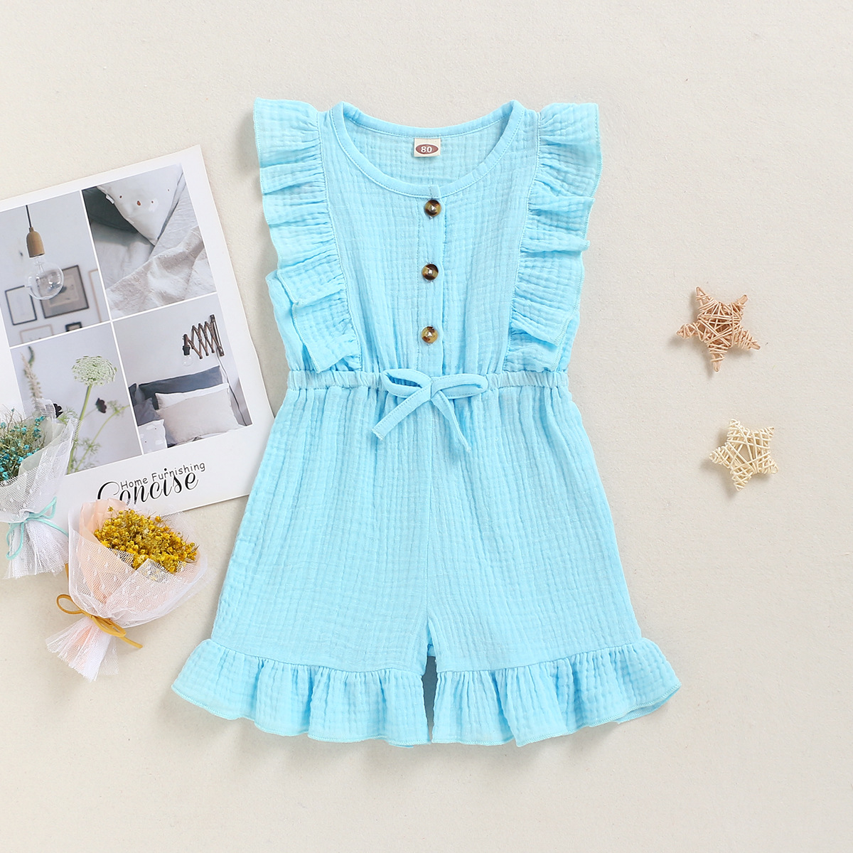 Title 31, New Style Baby Sleeveless Solid Color Jumpsuit ...