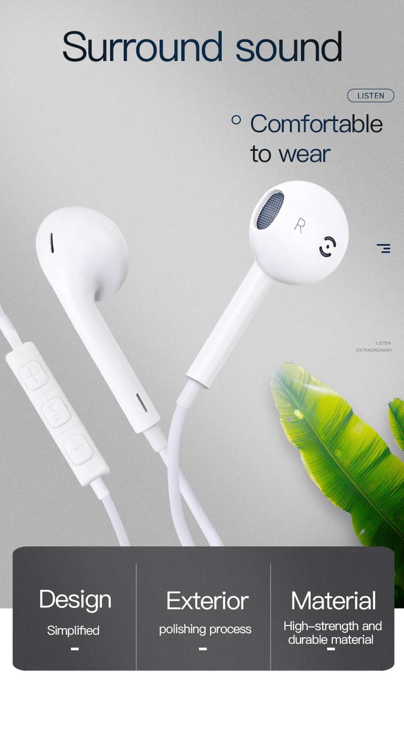 Title 1, Wired earbuds voice headset for clear calls and...