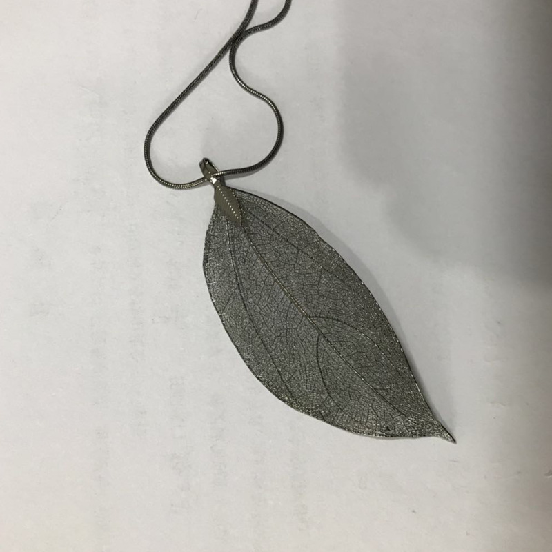 Title 6, Real Leaf Necklace