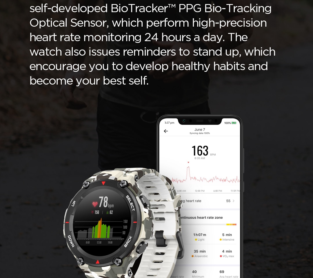 Title 16, Smartwatch T-Rex Outdoor Sports Resistente para...