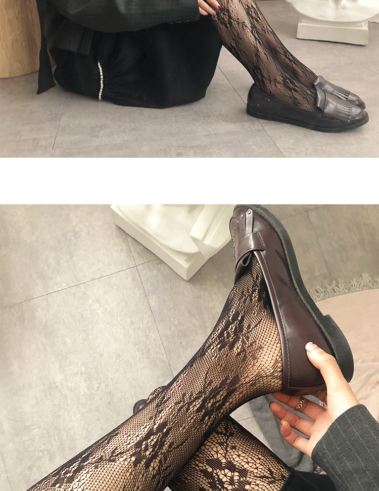 Title 8, White retro Lace Fishnet Stockings Gardenia Bot...