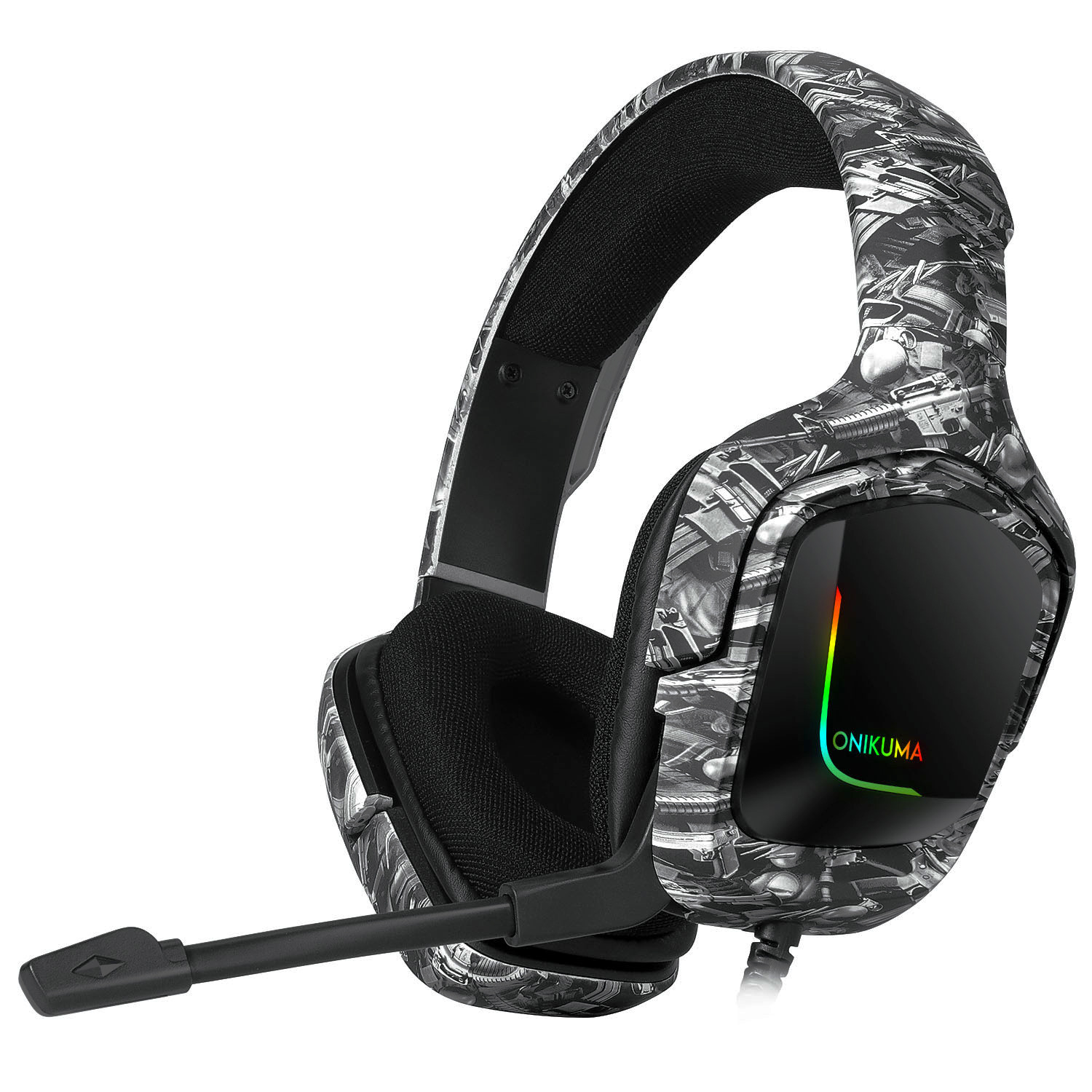 Title 4, Headset gamer com fio e RGB luminoso, som imers...