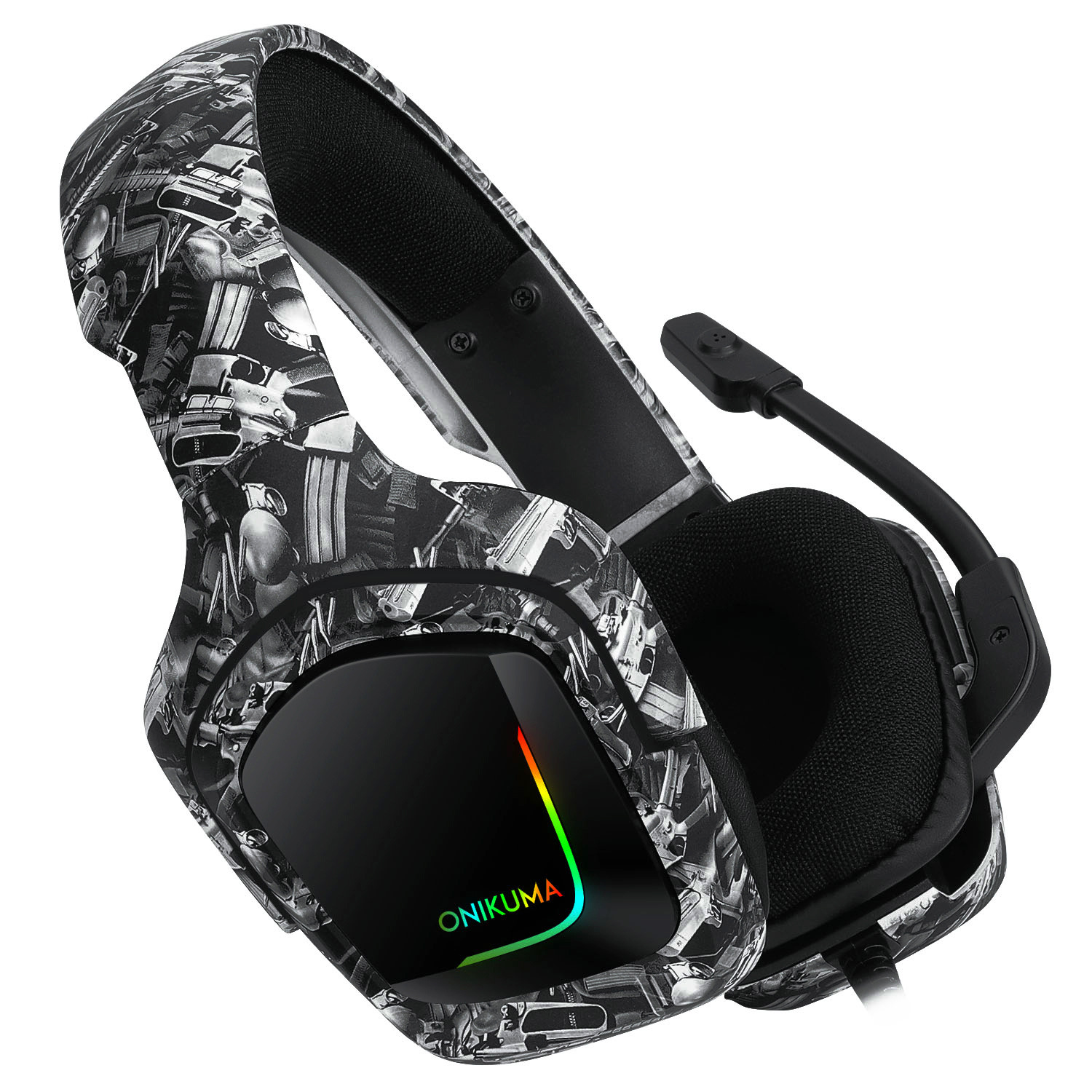 Title 5, Headset gamer com fio e RGB luminoso, som imers...