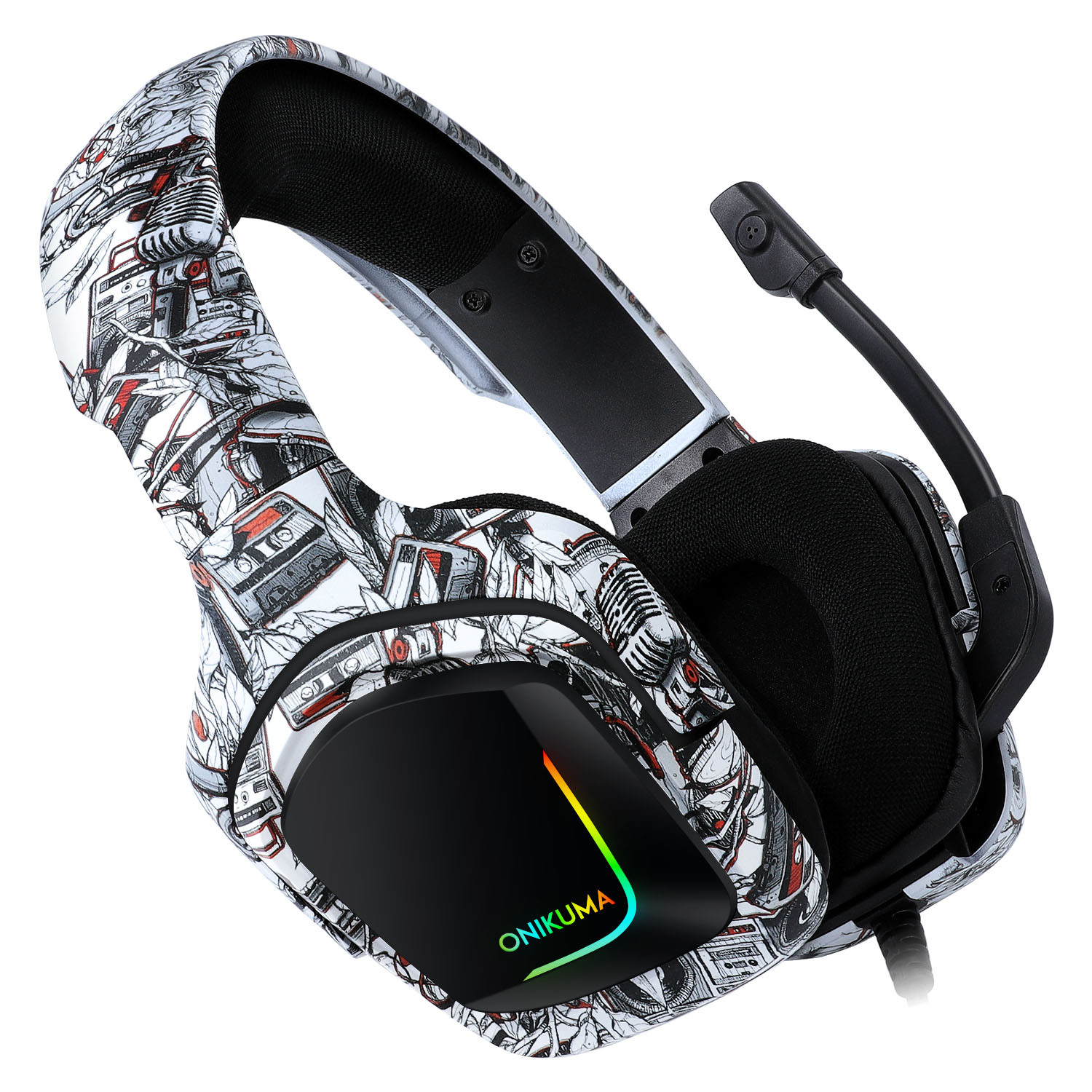 Title 6, Headset gamer com fio e RGB luminoso, som imers...