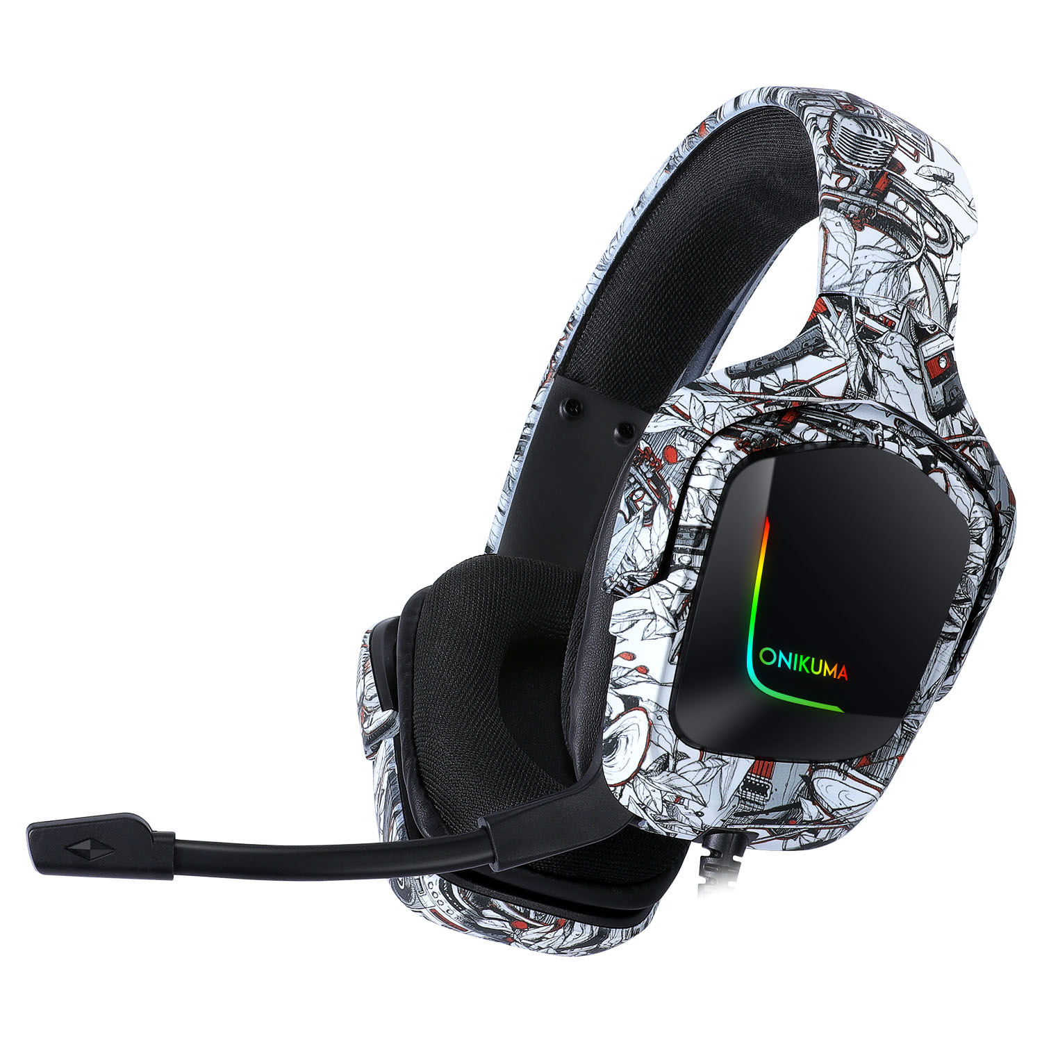 Title 7, Headset gamer com fio e RGB luminoso, som imers...