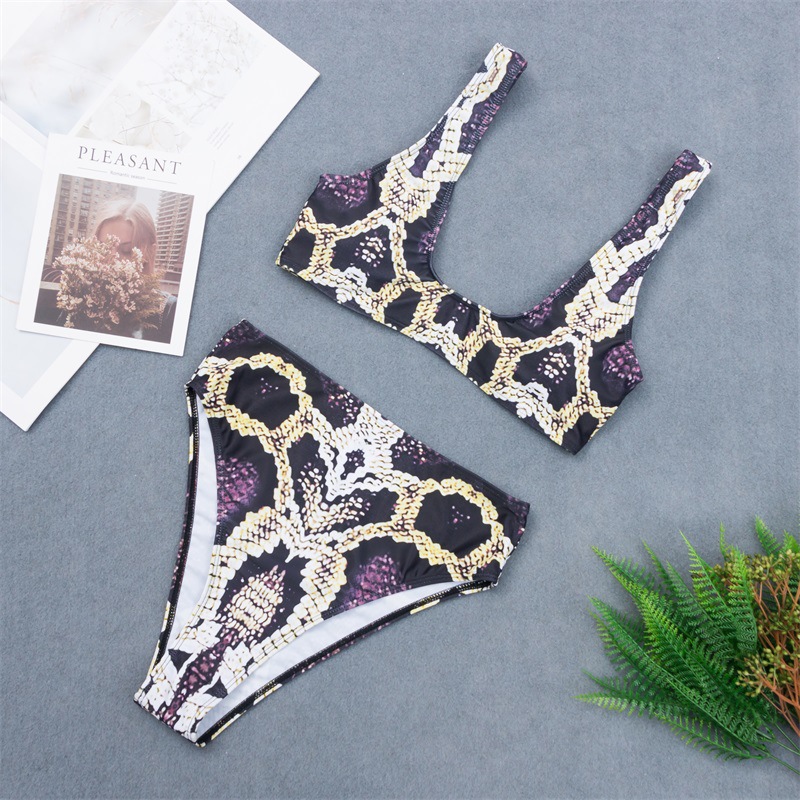 Title 2, Animal snakeskin bikini for a bold look. Enjoy ...