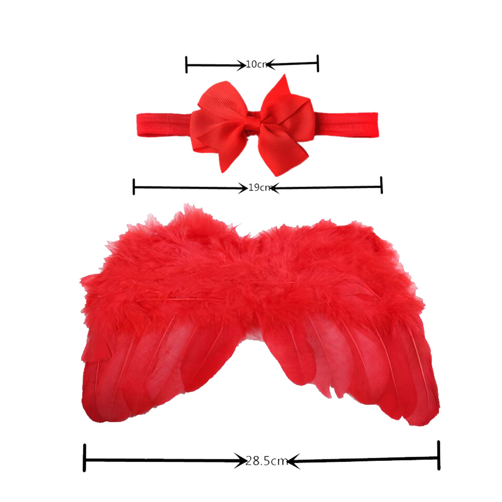 Title 1, Baby Bowknot Headband and Angel Feather Wing Se...