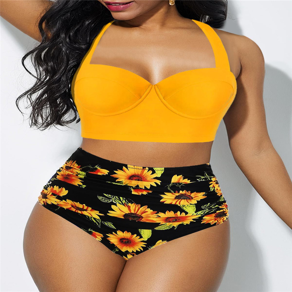 Title 1, High-waisted plus-size sexy swimsuit Embrace yo...