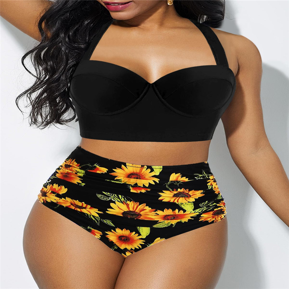 Title 3, High-waisted plus-size sexy swimsuit Embrace yo...