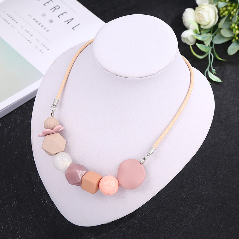 Title 1, Bohemian Necklace Beaded Collar Clavicle Chain