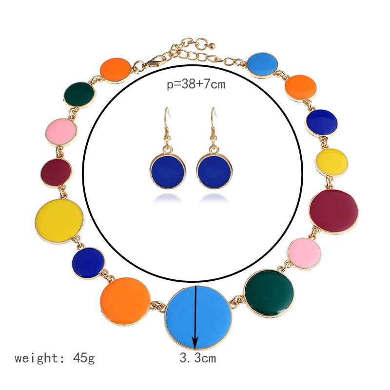 Title 1, Round necklace earrings set