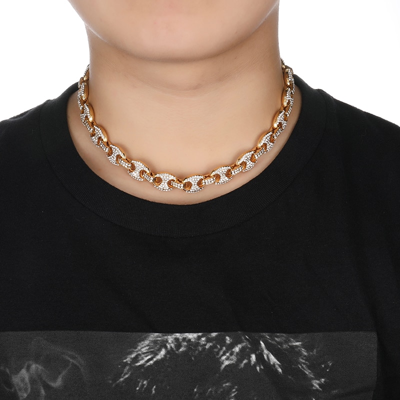 Title 1, Coffee beans full diamond necklace