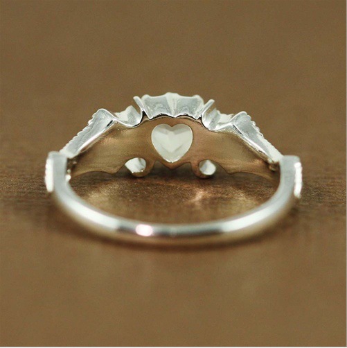 Title 6, New flower Opal Heart Ring