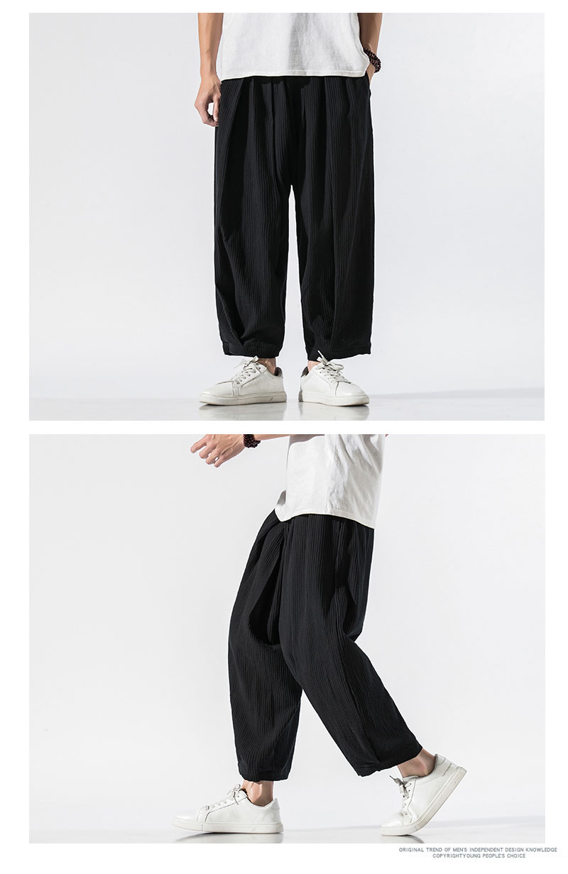 Title 2, Cropped cotton and linen pants, lightweight and...