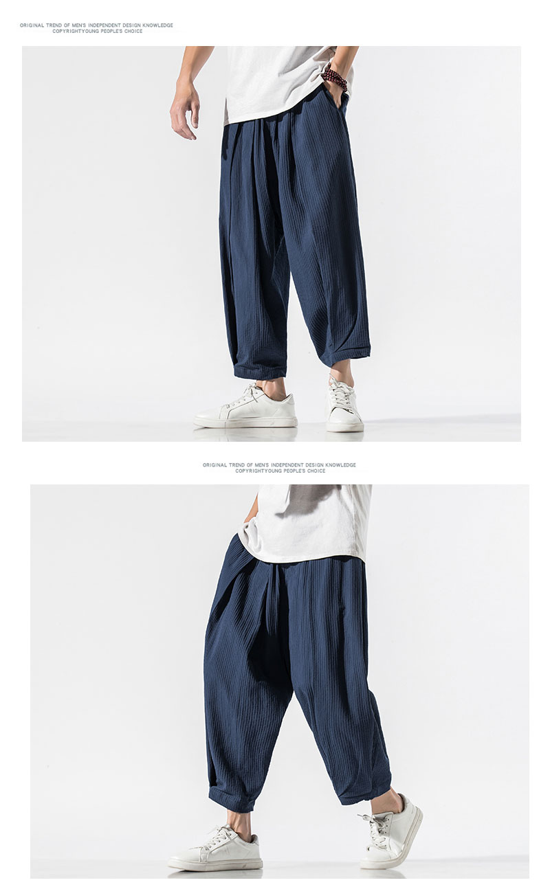 Title 8, Cropped cotton and linen pants, lightweight and...