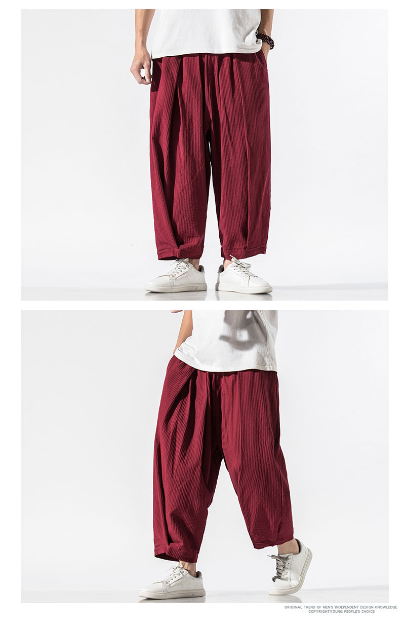 Title 10, Cropped cotton and linen pants, lightweight and...