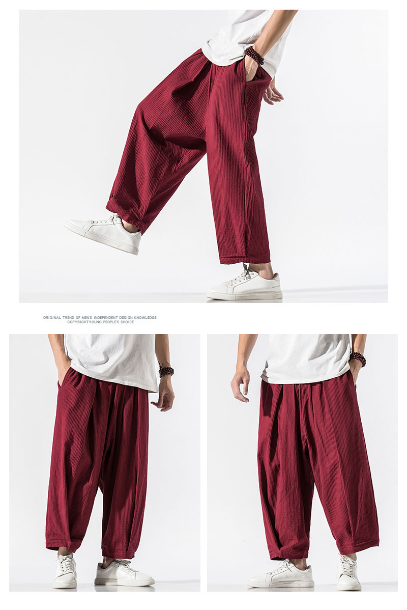 Title 11, Cropped cotton and linen pants, lightweight and...