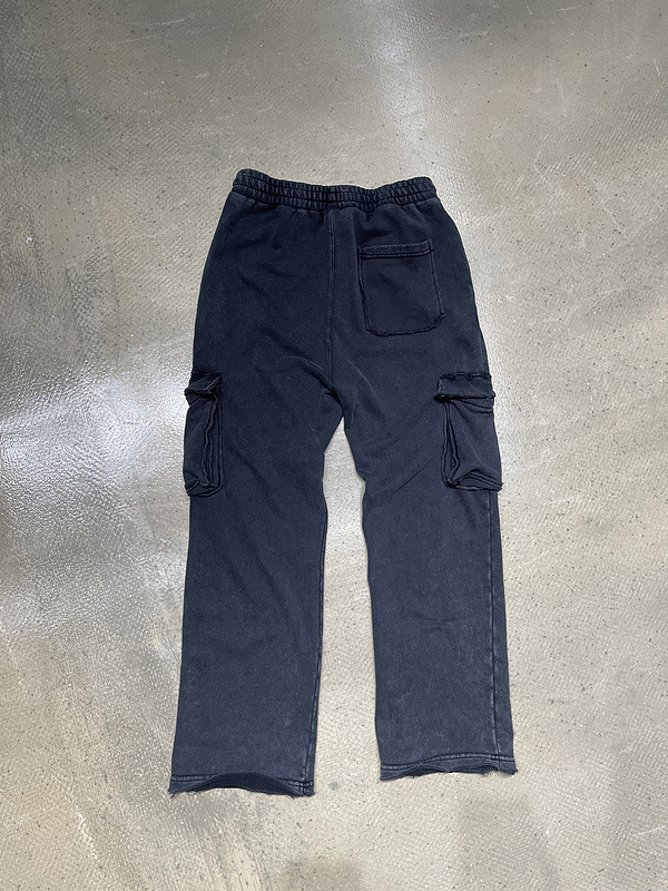 Title 13, Luie casual broek met losse randen en gewassen ...