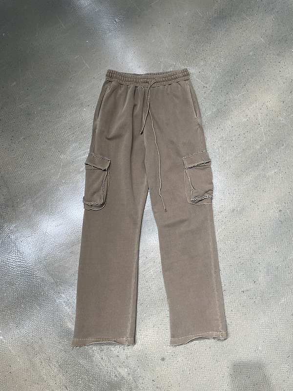 Title 14, Luie casual broek met losse randen en gewassen ...