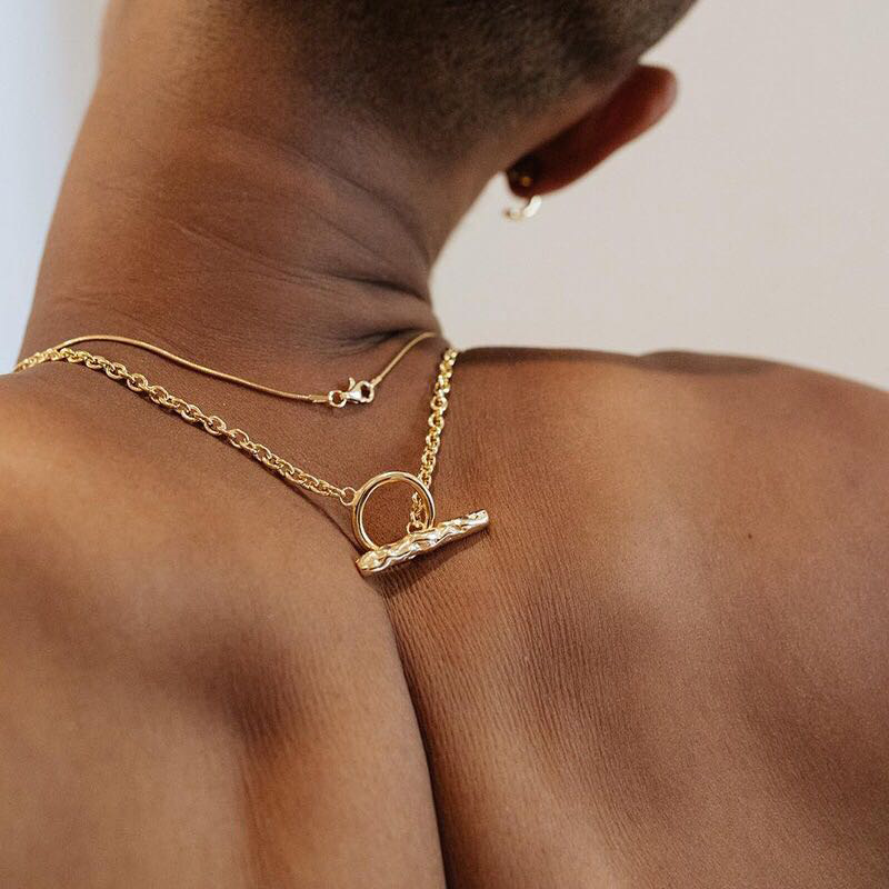 Title 5, Hip Hop Clavicle Chain OT Buckle Necklace