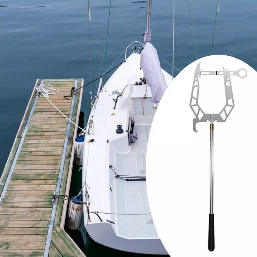 Title 3, U-Shaped Boat Hook for Mooring, Simple Long-Dis...