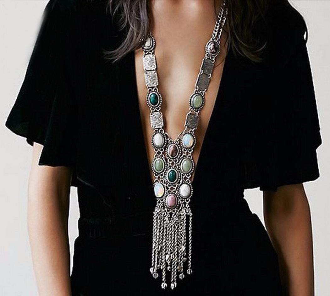 Title 1, Exaggerated multi-layer Long Necklace