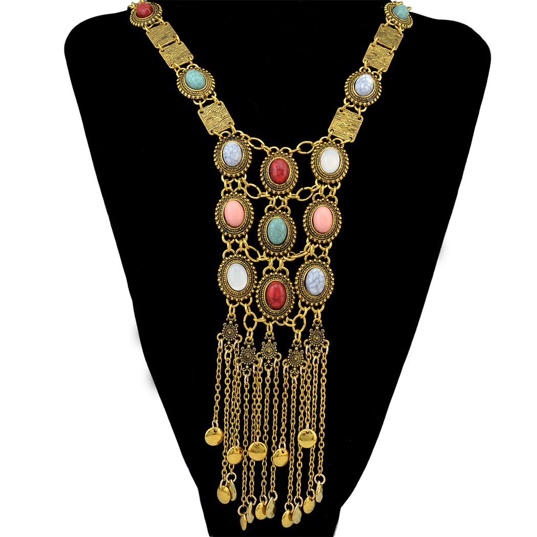 Title 3, Exaggerated multi-layer Long Necklace