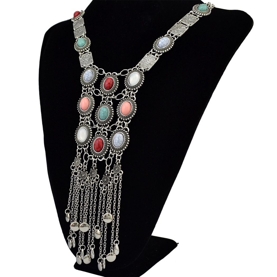 Title 4, Exaggerated multi-layer Long Necklace