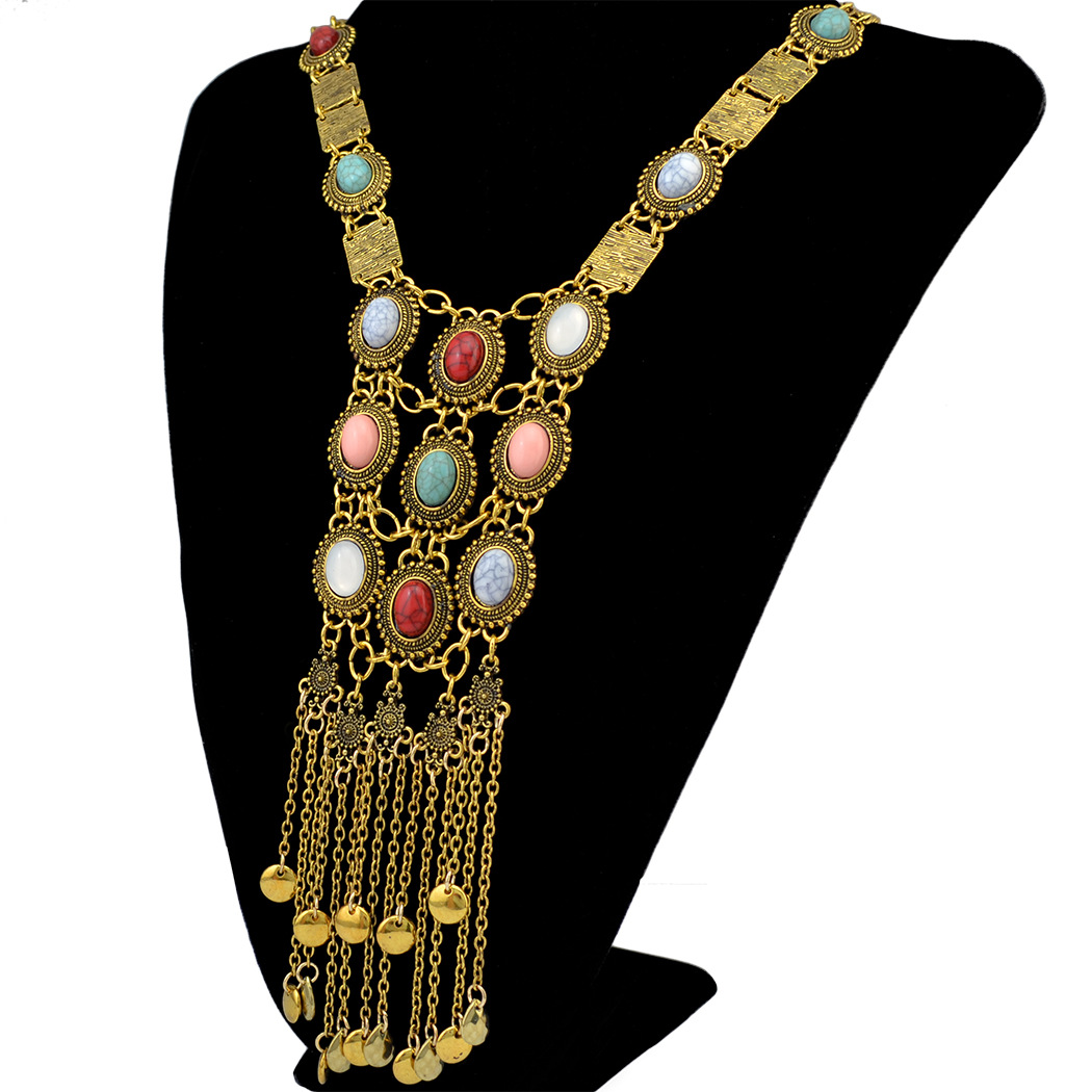 Title 5, Exaggerated multi-layer Long Necklace