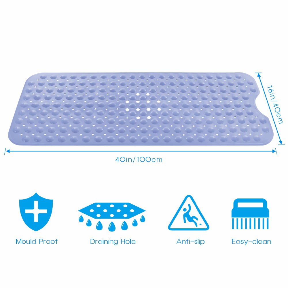 Title 2, Extra Long 100X40Cm Bathroom Non-Slip Mat for u...