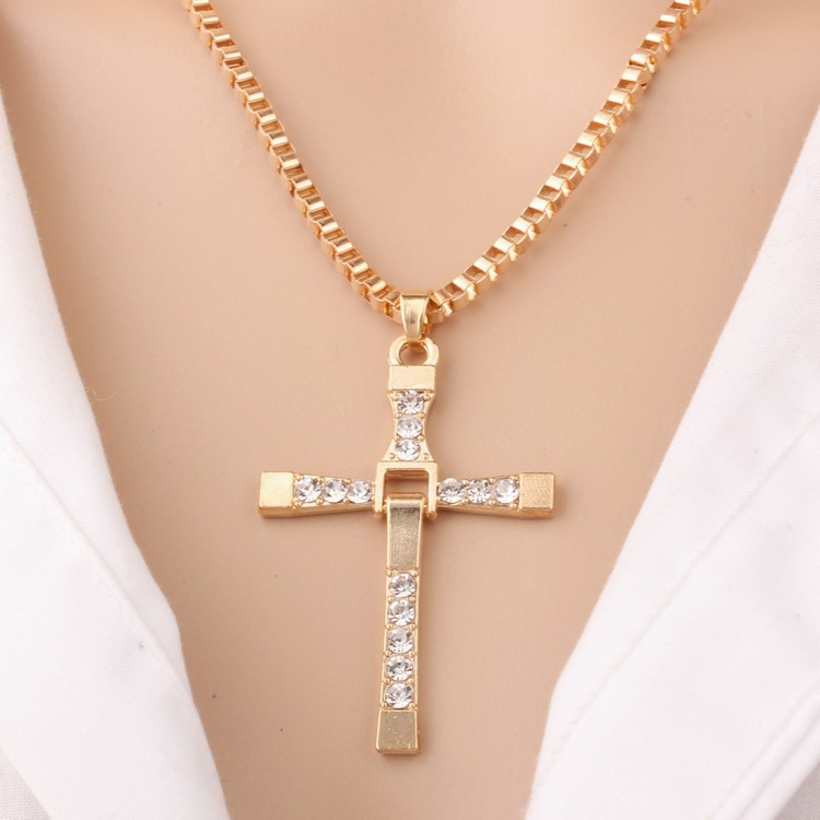 Title 15, Cross necklace hip hop mens necklace, a bold s...