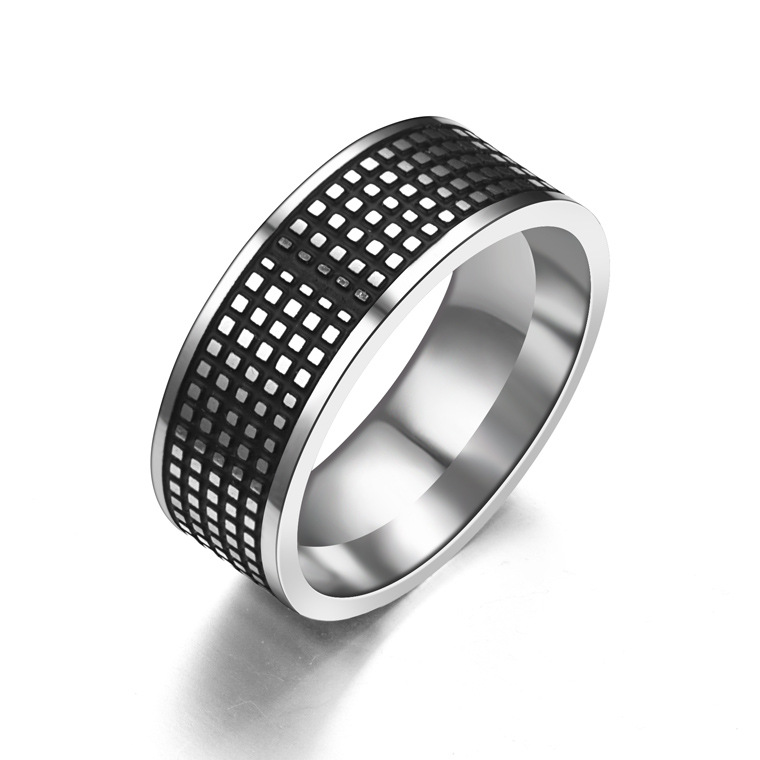 Title 1, Heren Titanium Stalen Vintage Ring, een stijlvo...