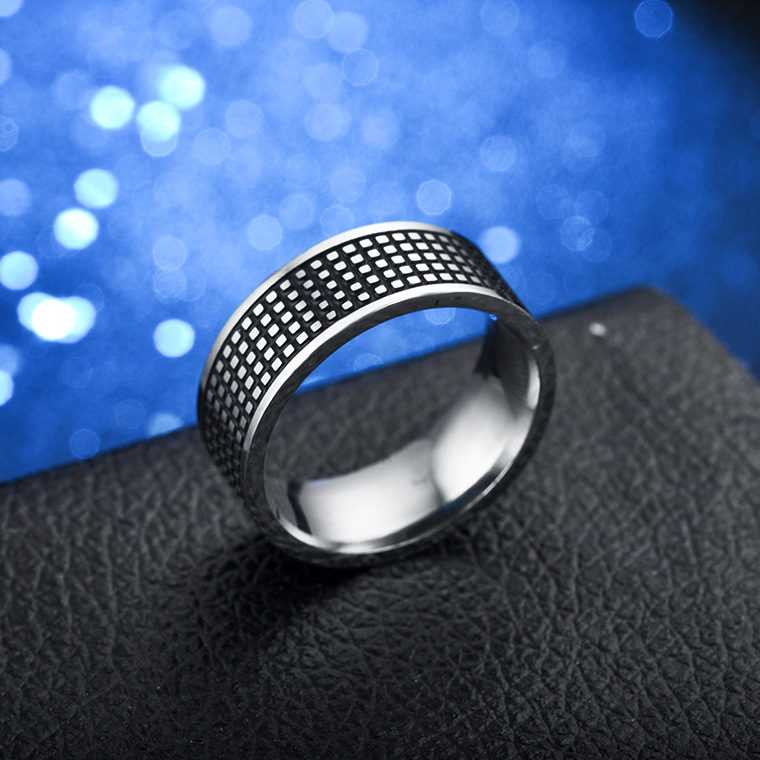 Title 4, Heren Titanium Stalen Vintage Ring, een stijlvo...