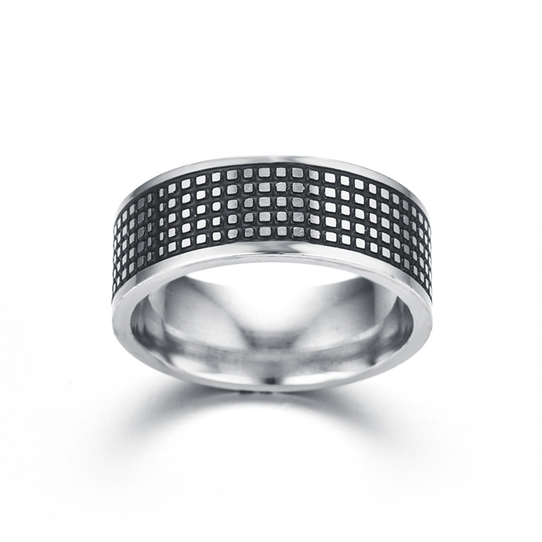 Title 5, Heren Titanium Stalen Vintage Ring, een stijlvo...