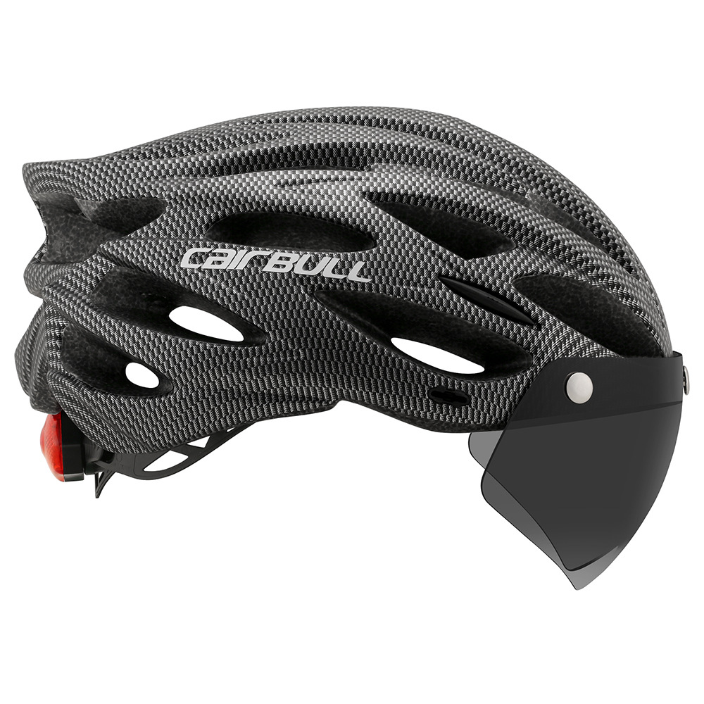 Title 8, Road and mountain bike helmet with lens, brim, ...