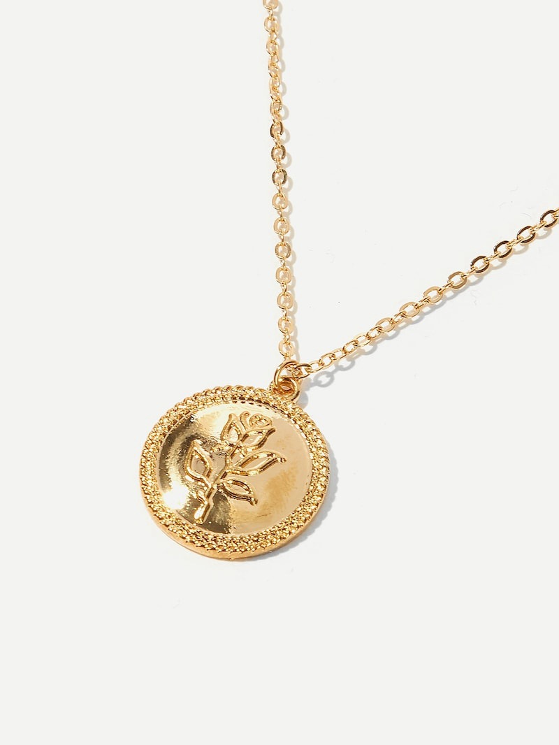 Title 14, Golden Coin Rose Necklace