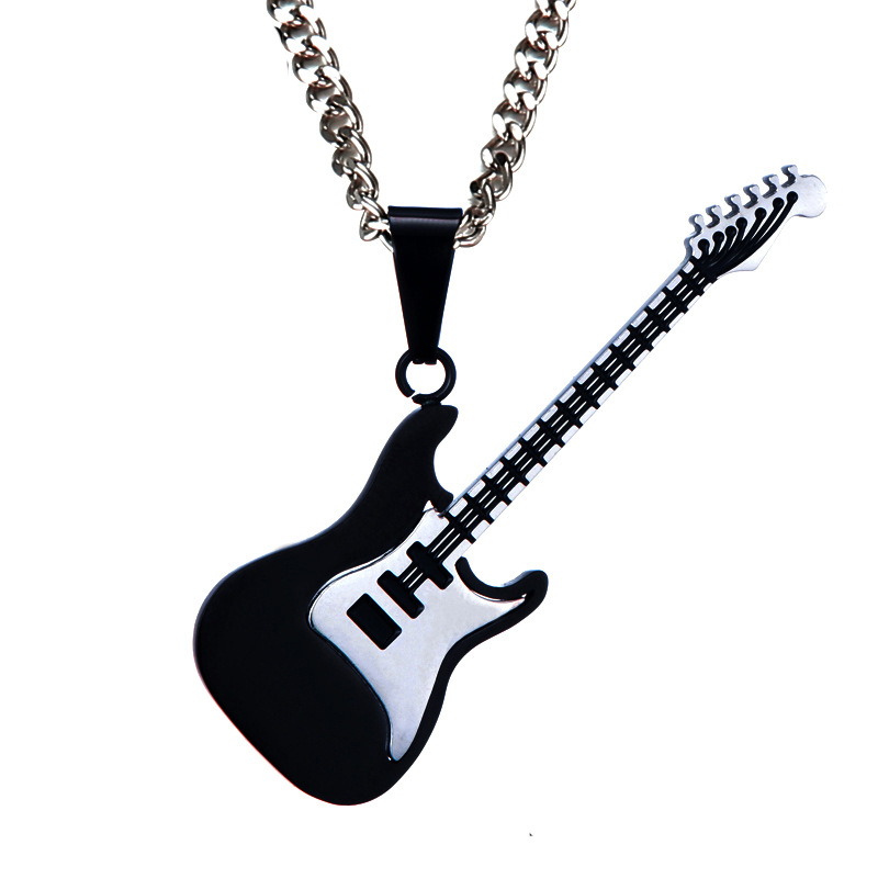 Title 5, Stainless steel guitar pendant necklace