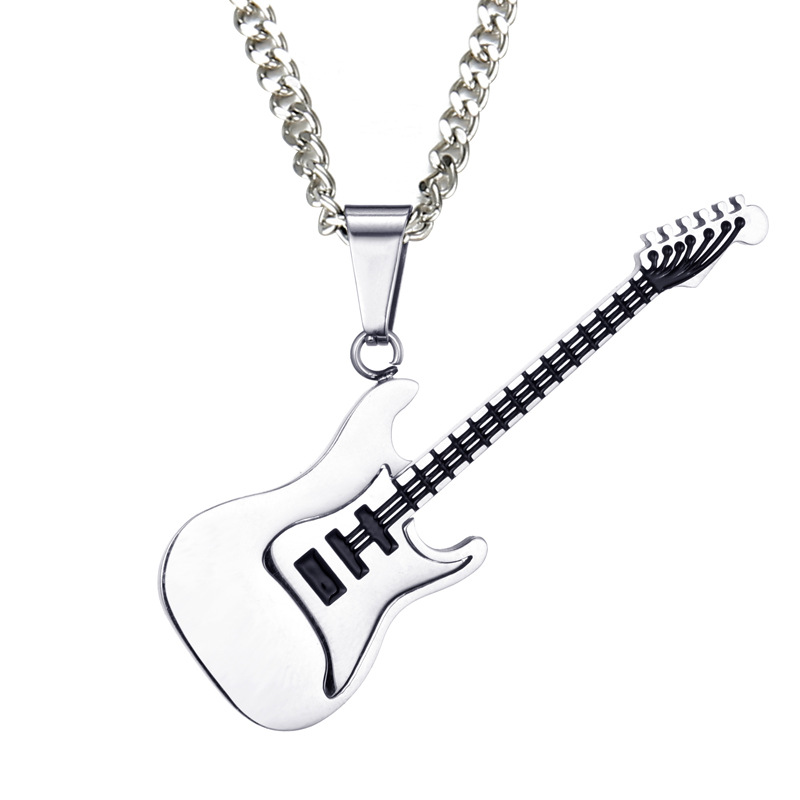 Title 7, Stainless steel guitar pendant necklace