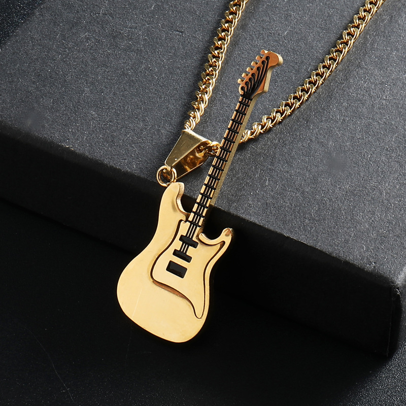 Title 13, Stainless steel guitar pendant necklace